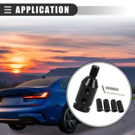 Motoforti Universal Gear Shift Knob Adapter, Car Accessories, M10 x 1.5, Metal, Black