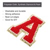 sourcing map 4 Pieces Chenille Letter Badge Iron-On Letter Patch