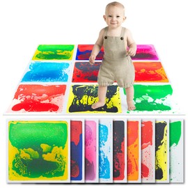 Art3d Liquid Fusion Activity Play Centers for Children, Toddler, Teens, 12" X 12" Pack of 9 Tiles
