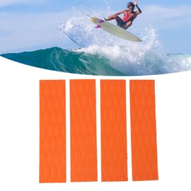 Kuuleyn 4Pcs Surfboard Deck Traction Pads,Surfing Front Traction Anti Slip Pad,Premium Surfboard Traction Pad,Maximum Grip,for Skimboards Kayak Fish Board (Gray)