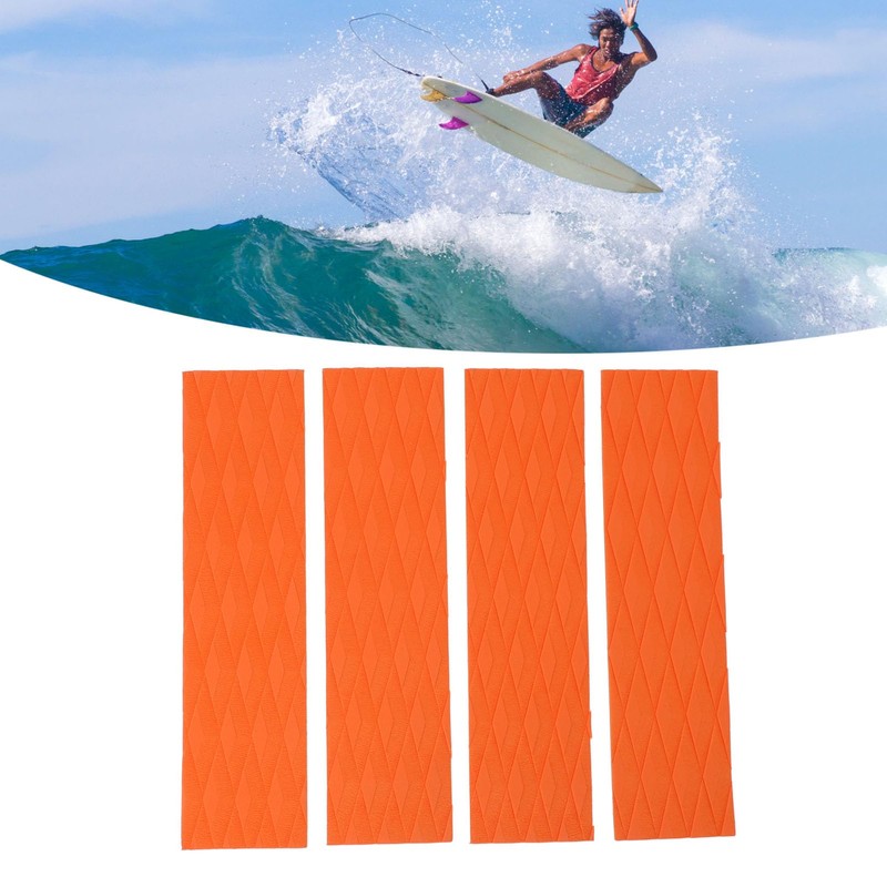 Kuuleyn 4Pcs Surfboard Deck Traction Pads,Surfing Front Traction Anti Slip