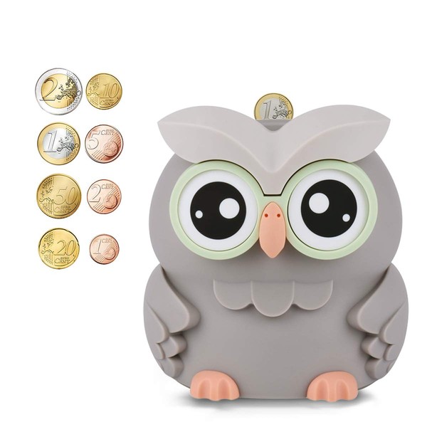 AMAGO Owl Digital Money Box Cute Piggy Bank for Boys, Girls and Adults, with Counter Children for Christmas and Birthdays
