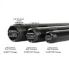 GeilSpace 6 Pack 3/4" × 36" Pre-Cut Black Metal Pipe,