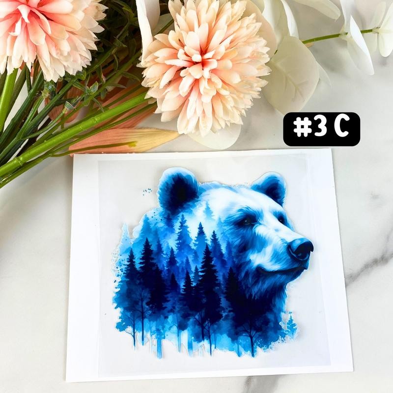 UV DTF DECALS, 4" height, Cup Decals, Cup Stickers, Cup