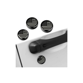 DWKJMYCP 3 PCS Keyhole Covers for 2018-2025 2026 Jeep Wrangler JL and Gladiator JT Accessories Strong Magnetic Keyhole Door Lock Cover Protector Black