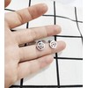 RUIZHEN Supernatural Star Pentagram Pentacle Stud Earrings Wicca Pagan Jewelry