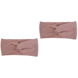 WOONEKY 2pcs Hair Bands for Women Girls Elastic Knotted Headwrap Comfortable Pure Cotton Headwear