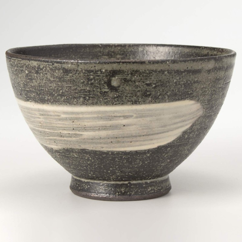 Marui Pottery MR-3-3493 Shigaraki Pottery Hechimon Rice Bowl, Pottery, Kuroiso