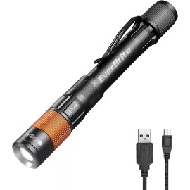 EverBrite Rechargeable Pen Light Zoomable Water Resistant Aluminum  Lightweight
