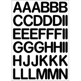 Letters and Signs Black 4 cm High Letters in High-Quality Foil (Letter Set 4 cm, Black)
