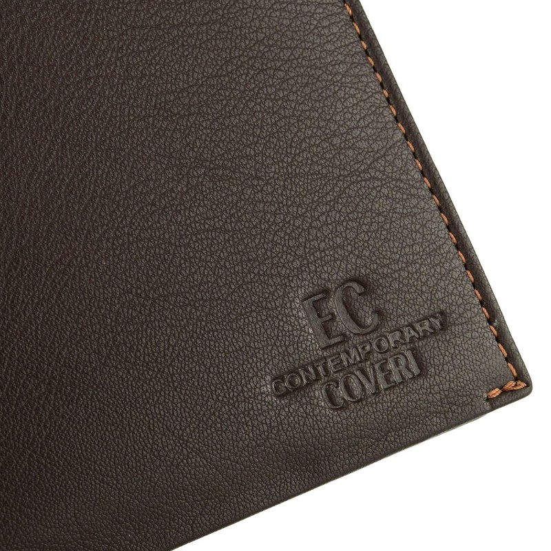 EC COVERI Men's Genuine Leather Wallet with Wallet and Box,