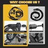 Yobbom Heavy Duty Chain Lock & Combo Cable Lock with