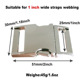 TXZWJZ Metal Buckles 2 Pack Paracord Bracelet Buckles Tactical Belt Buckle DIY Necklace Bag Backpack Accessories 5/8in Silver