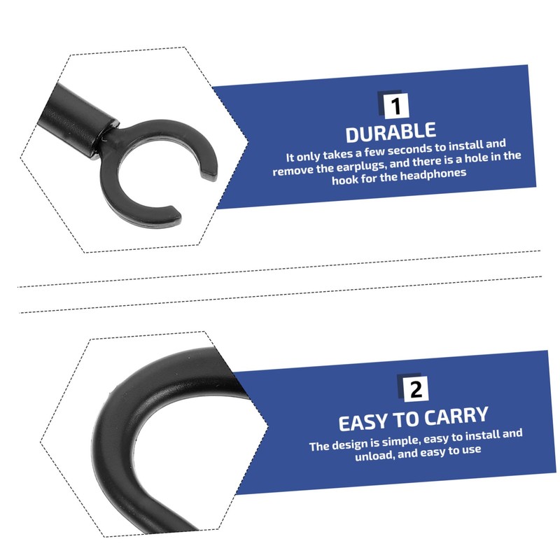 BIUDECO Headphones Earpiece Clamp Rubber Ear Hook Clip for Replacement