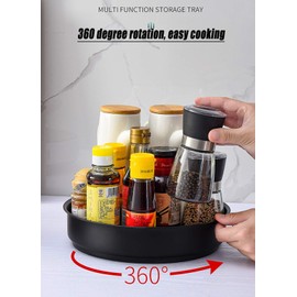 PIGPIGFLY Rotating Spice Rack for Kitchen, Kitchen Spice Rack, Rotating Spice Rack for Storing Spices and Jars in The Pantry, Stainless Steel Spice Organiser (31 cm)