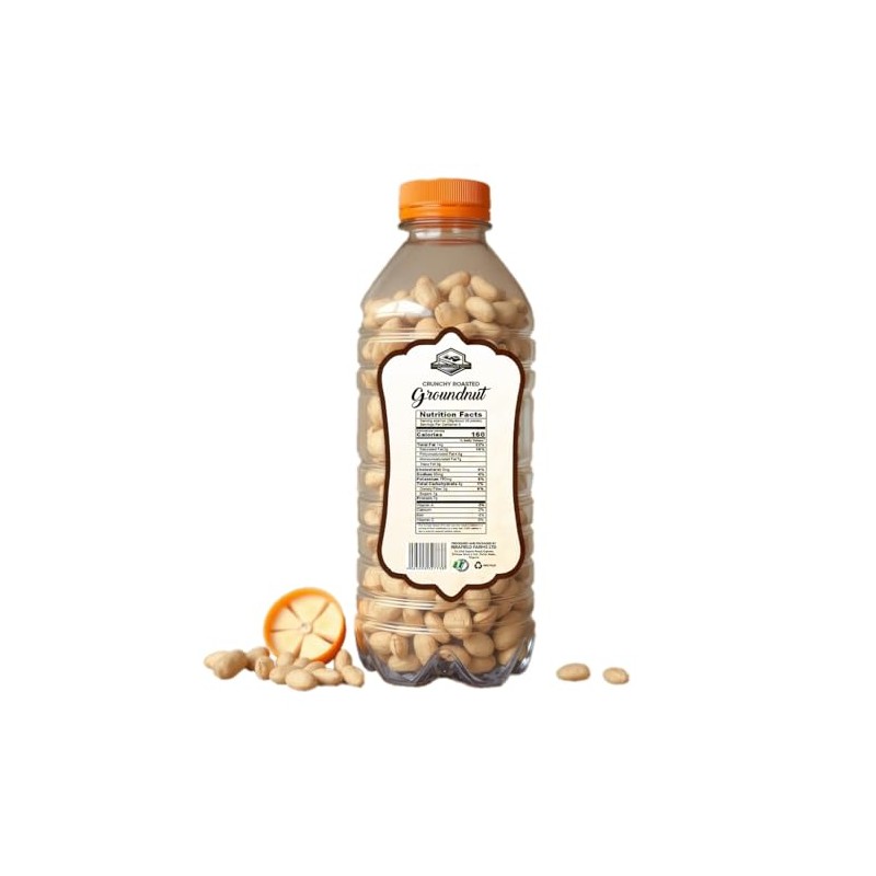 RIRAFIELD Farm Foods Crunchy Roasted Groundnut, 500G Bottle