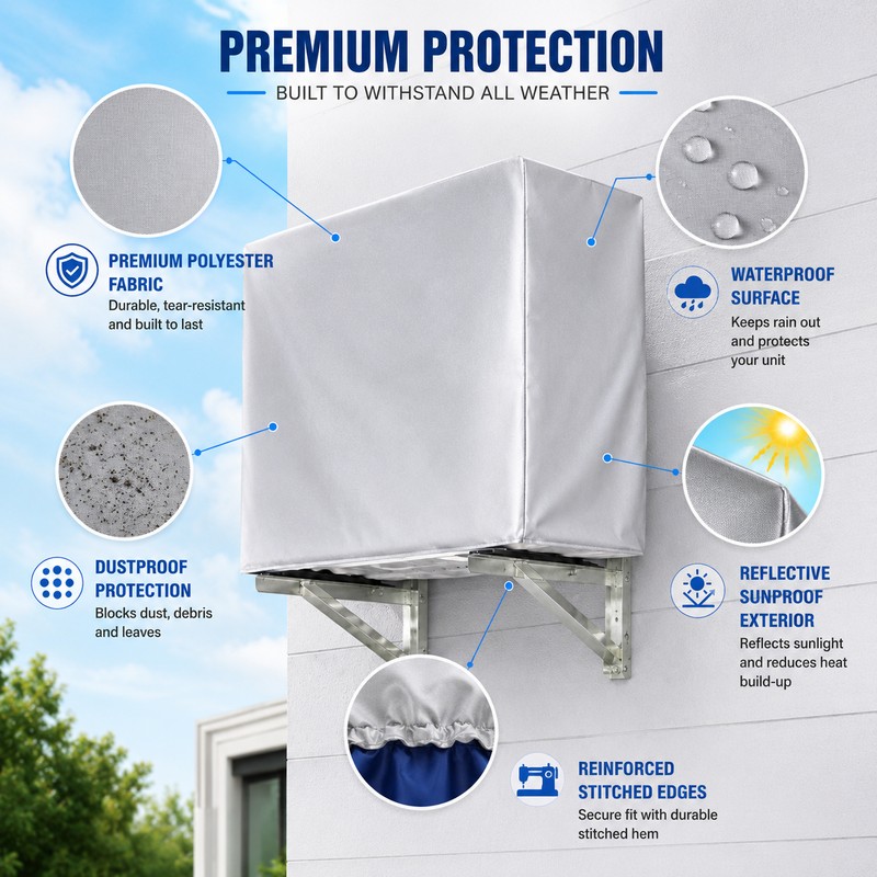 Outdoor Air Conditioner Cover for Weather Protection – Waterproof Polyester