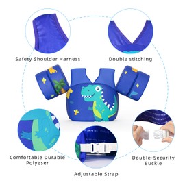 DOOHALO Kids Swim Vest Swimming for Toddler Aid Floats with Arm Wings Suitable for 22-58 lbs Infant Baby