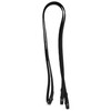 Half Rubber Leather Show Reins (Black, Full 5/8")