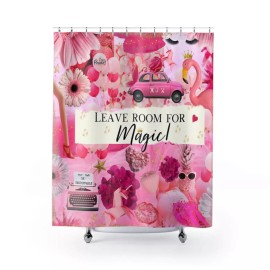 GIRL POWER INSPIRATIONAL SHOWER CURTAIN - LIVE ROOM FOR MAGIC!