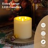Yeelida 3-Wick 6"x6" Extra Large Real Wax Flameless Pillar Candles