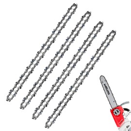 4 Pack Chainsaw Chain for 14 inch/35cm Bar, Replacement Chain Saw 52 Drive Links, 3/8" LP Pitch 0.043" Gauge Replacement Low-Kickback Saw Chain for DUC353/DUC355/AKE35 S/AKE35-19S