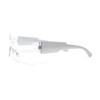 Womens Wrap Rimless Shield Plastic 80s Color Mirror Sunglasses Silver