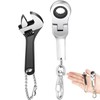 Chumia 2 Sets 10mm Ratchet Wrench Keychain Key Ring and