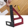Woodworking Triangle Ruler Square Ruler 45° 90° Aluminum Alloy Carpenter
