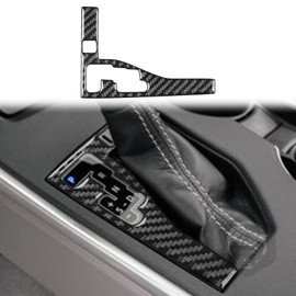 Premium Real Carbon Fiber Center Console Car Gear Shift Knob Panel Cover Car Interior Trim Compatible with Toyota Camry 2015 2016 2017 Accessories Style B