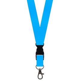 5 Pack Neck Safety Lanyards Detachable Buckle Enhanced Model Hook Breakaway Strap Quick Release Lanyard for ID Badge Holders,Key,Women Men Cell Phones USB Whistles - Sky Blue