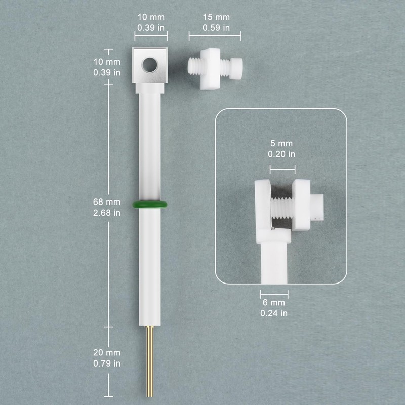 stonylab PTFE Titanium Electrode Holder, Multi-Purpose Replaceable Electrode Holder Clip