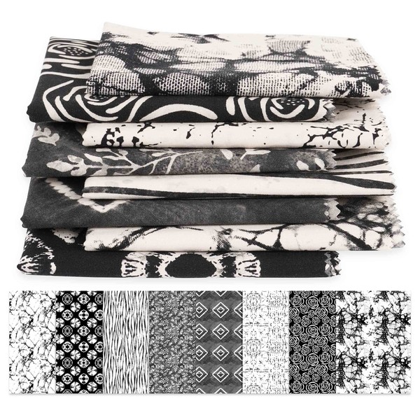 Soimoi 8 Pc Fat Quarter Bundle, Batik Print 18"x 22"