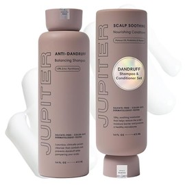 Jupiter Champú Acondicionador Anticaspa Hombres Mujeres Cuero Cabelludo Escamoso Picazón Graso Seco Nutre Reduce Rotura Escamas Seguro