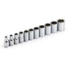 Powerbuilt 11 Piece Metric Shallow Socket Set, 1/4-Inch Drive, 6