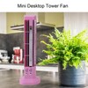 Mini Desktop Tower Fan Bladeless Portable Fan with Light for