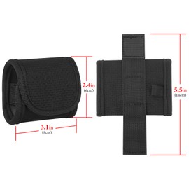 Geekria Earbuds Pouch with Belt Loop Compatible with Sony WF-C510, WF-1000XM5, WF-1000XM4 Earbud Case Belt Holster, Protective Case Cover with Clip Holder for Bag Strap (Black)