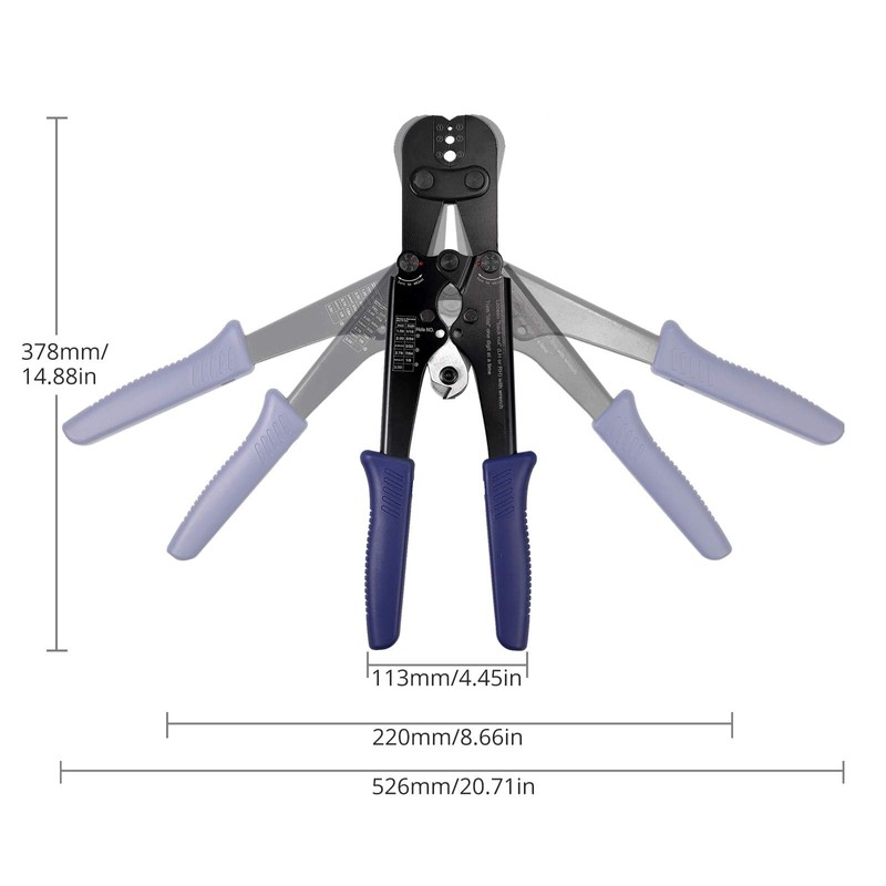 Proster Wire Rope Crimping Tool - Hand Swagging Crimper and