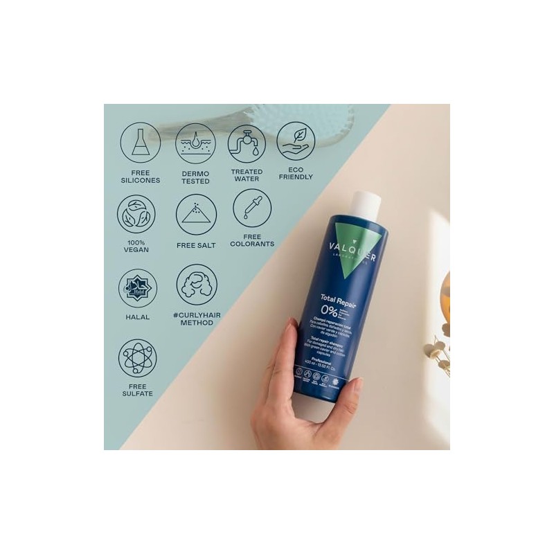 VALQUER Shampoo Total Repair Zero Vegano 1 L