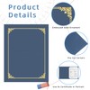 HAUTOCO 30 Pack Certificate Holders, Navy Blue Diploma Holders, Document