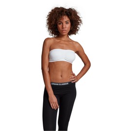 Urban Classics Women's Ladies Pads Bandeau Vest, White (white 220), S