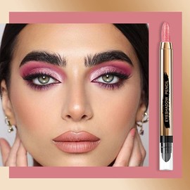 Bluemega Barra De Sombra De Ojos Brillante Con Purpurina Para Ojos, Lápiz De Sombra De Ojos En Crema, Kit De Barra De Maquillaje Para Iluminar Los Ojos, Hipoalergénico, Resistente Al Agua, Maquillaje Delineador De Ojos Con Purpurina (E)