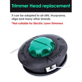 YOUSHARES Universal Strimmer Head - Petrol Strimmer Head Replacement M10 x 1.25 Left Hand Strimmer Heads for Brush Cutter, 2.4mm Grass Strimmer String, Trimmer Head