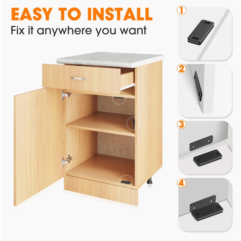 Cabinet Magnets, Magnetic Door Catch, Ultra Thin Magnetic Drawer Catch