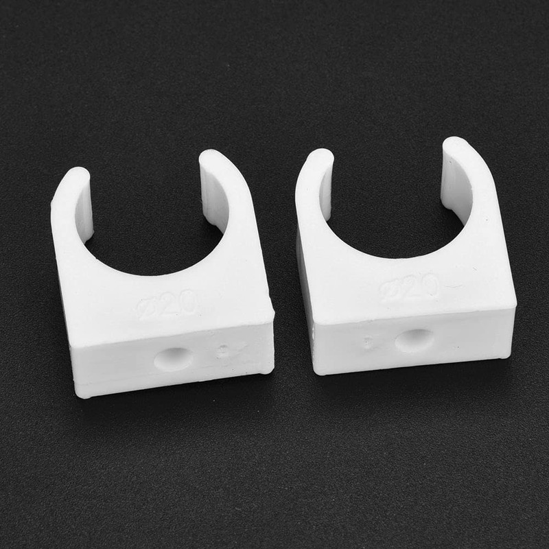 PIPE CLAMP WATER GAS PVC U-SHAPED FIXED CLIPS 20PCS SCREWS