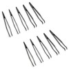 Qjaiune 10Pcs Pointed Tip Plastic Tweezers, Anti-Static & Anti-Magnetic Tweezers,