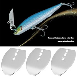 SG Store Pack of 50 Original Swim Jig Dancer Blades Stainless Steel Chatterbait Blades Spinner Blades for Freshwater and Saltwater 28.9 x 23 mm Thickness 0.5 mm