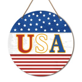 USA Patriotic Decor, Patriotic Decor for Front Door, 4th of July Decoration for Front Door, Memorial Day Decoration for Home Office