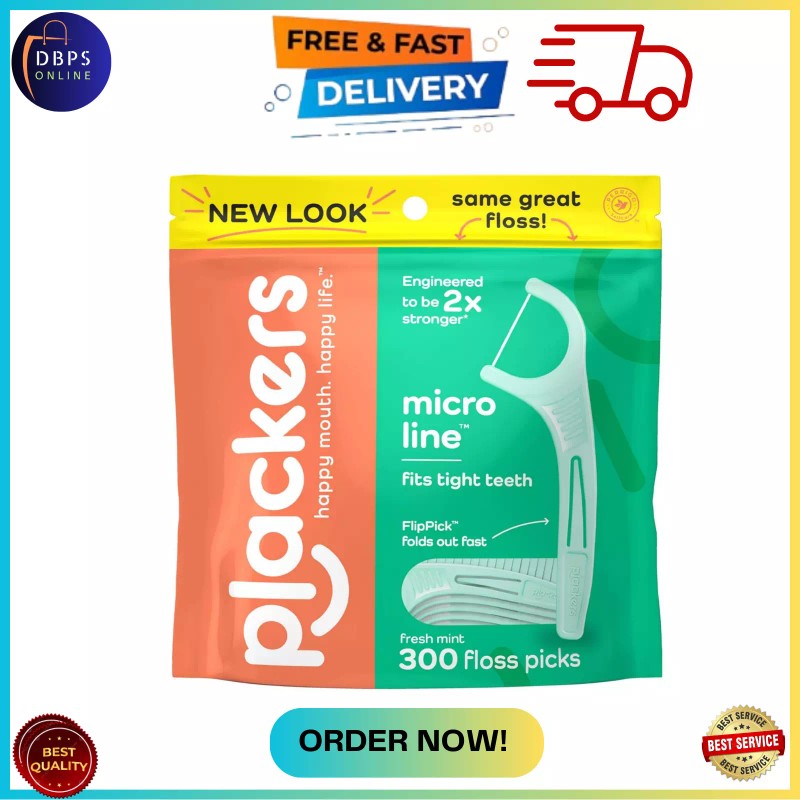 300 CT Plackers Micro Mint Dental Floss Tooth Picks Plastic