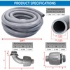 1-1/4inch 25FT Electrical Conduit Kit,Liquid-Tight Conduit and Connector Kit with